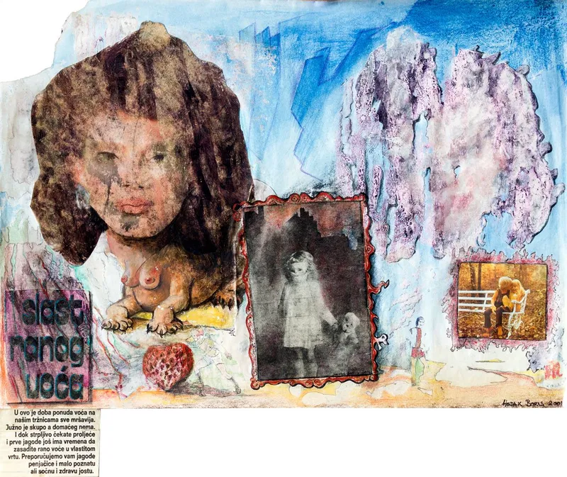 The recollection of the first secret childhood love with very protective presence of the Asiatic sphinx and hers blur apparition