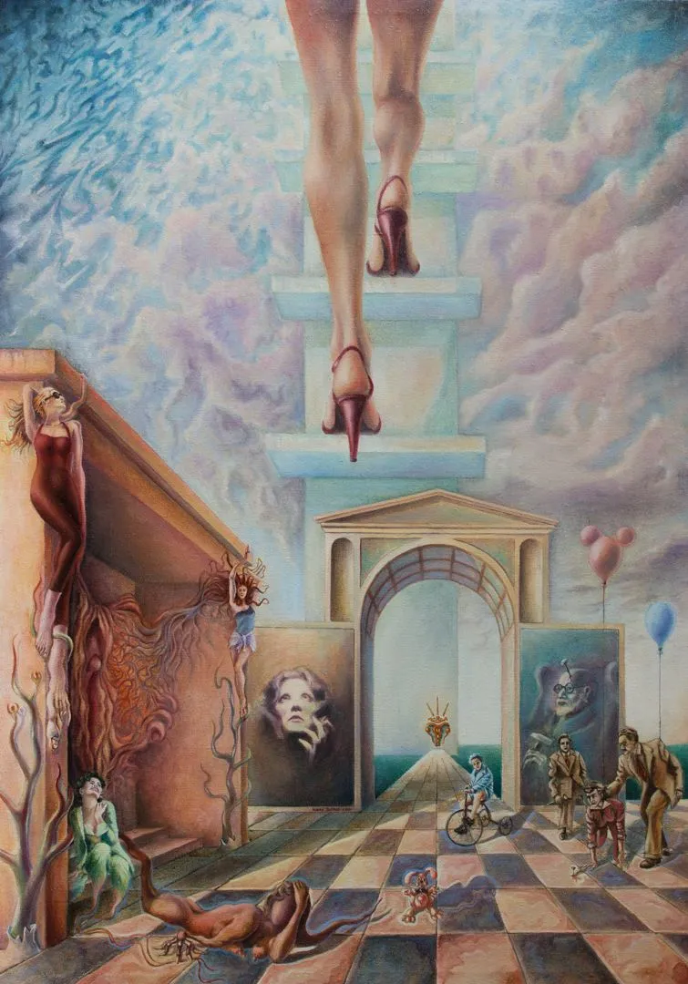 Stairways To Lost Paradise (Nude Climbing A Staircase)